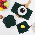 Homaxy 100% Cotton Waffle Weave Kitchen Dish Towels, Ultra Soft Absorbent Quick Drying Cleaning Towel, 13 x 28 Inches, 4-Pack, Blackish Green