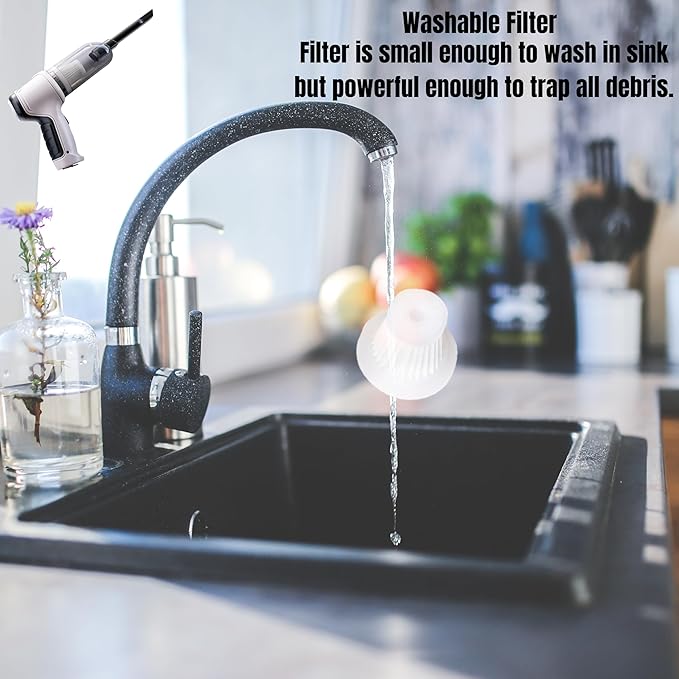 GajetNest Handheld Mini Portable Compact Car Vacuum Cleaner & Blower 2-in-1 with HEPA Filter, Lightweight Design, 25-Minute Running Time, Cordless Rechargeable Crevice Tool - 9000 PA Suction