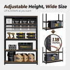 HOMEDANT House 48" Wide Boltless Heavy Duty Garage Storage Shelving Adjustable 5-Tier Metal Shelves Laminated Organization Shelf Industrial Utility Rack for Pantry Warehouse Office Store 4Pack