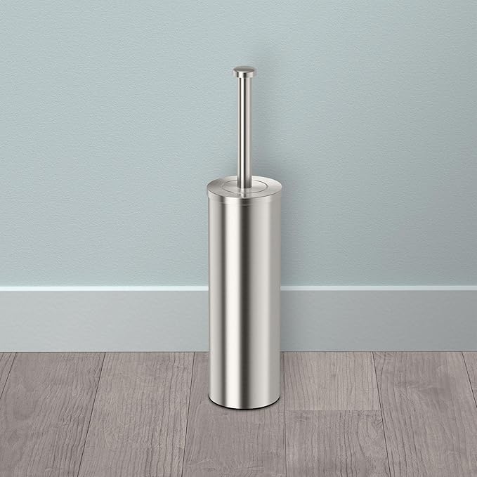 Gatco 1482 Latitude II Slender Toilet Brush Holder, Satin Nickel