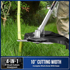 Wild Badger Power 40V Cordless Weed Wacker,String Trimmer/Edger, Hedge Trimmer and Brush Cutter Blade, Pole Saw, Attachment Capable 4-in-1 Multi-Tool Kit with 1 * 40V 4Ah Battery and 1*Charger