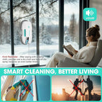 HAUSHOF Robot Window Cleaner with 3800Pa Suction, Auto Water Spray, AI Path Planning & Edge Detection, Remote Control for High-Rise Window, Glass Door