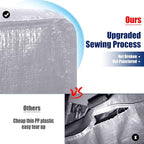 Cosy Family 4 Pack Heavy Duty Extra Large Moving Bags with Backpack Straps - Strong Handles & Zippers, Storage Totes For Space Saving, Fold Flat, Alternative to Moving Box (X-Large-Set of 4, Silver)