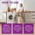 Washing Machine Cleaner Tablets 24 Pack for HE Front Load, Top Load Washing Machine Cleaning Tablets Descaler and Deodorizer, Formulated for Pet Owners, 1 Year Supply Laundry Washer Cleaner