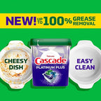 Cascade Platinum Plus Dishwasher Pods, Dishwasher Detergent, Dish Detergent Soap, Lemon, 47 Count