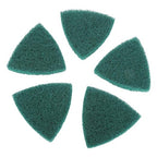 YWBL-WH Triangle Polishing Pads, 240 Grit, Self Adhesive, Nylon, 3.5x3.5x3.5 Inch, 5 Pack