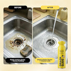 Foaming Drain Cleaner, Sink Cleaner and Deodorizer, Drain Clog Remover for Kitchen Sinks, Bathrooms, Shower Drains, Tubs, Washbasin, Clogged Pipe Opener, Lemon, 2 Pack