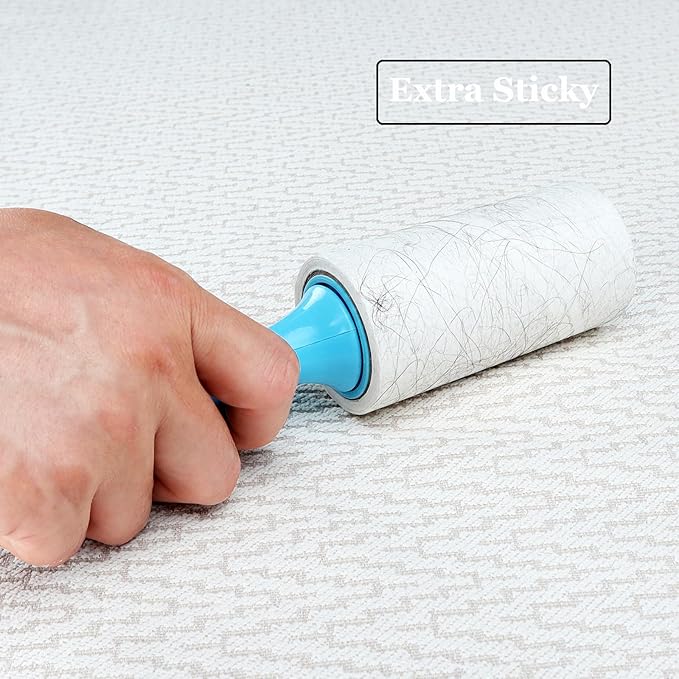 4 inch Lint Roller Refills for Evercare and Others, Extra Sticky All Purpose Pet Hair Lint Roller Refills 4 Pack, 90 Sheets per Refill, 360 Sheets Total (Inside Dia. 1 1/2 inch)