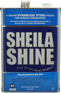 Sheila Shine 1 Gal. Can Low Voc Stainless Steel Cleaner and Polish, Protects Household Kitchen Surfaces, Removes Grease, Fingerprint & Watermarks, Stainless Steel Cleaner for Appliances, Fridge & Oven