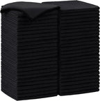 AIDEA Microfiber Cleaning Cloth-50PK, Soft Microfiber Towels for Cars, Absorbent Cleaning Rags, Lint-Free Streak-Free Wash Cloths for House, Kitchen, Window(12in.x12in), Black