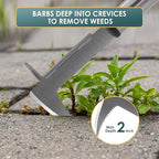Crack Weeder, Stainless Steel Manual Crevice Weeding Tool,13" Weed Grabber Remover, L-Shaped Manual Weeder Puller, Durable Crevice Weeding Tool for Sidewalk Garden Patio Lawn