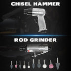 71-Piece Air Tool Kit, 1/2" Impact Wrench, 150mm Hammer, 1/4" Die Grinder, Ratchet Wrench, Air Compressor Tools with Full Accessories for Mechanics