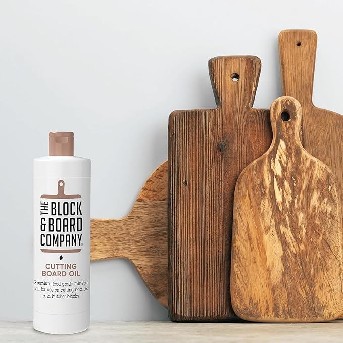 Specialist Cutting Board Oil by The Block & Board Company | Food Grade Mineral Oil for Wood, Stone, & Butcher Blocks | Quick Drying, Tasteless, Odorless & Colorless | Restore & Protect (17oz/500ml)