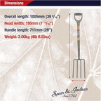 Spear & Jackson Neverbend Carbon Digging Fork – Durable Carbon Steel Garden Fork for Heavy-Duty Digging and Cultivation