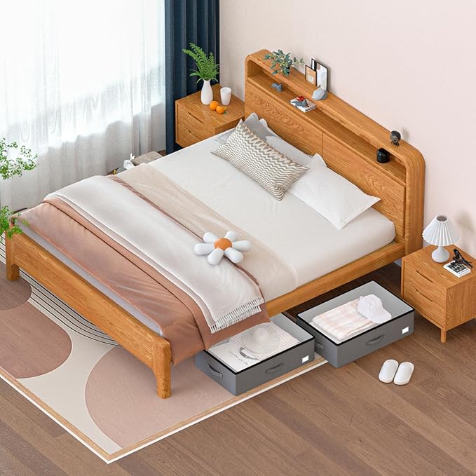 Under Bed Storage with Wheels, No Assemble Required 12 inches height Under Bed Storage bins,Large capacity Rolling Underbed Shoe Storage containers，dorm underbed storage drawers