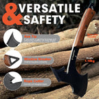 ToughEdgeTactical Tomahawk Axe Hatchet with Leather Sheath & Gift Box - Multi Functional Camping & Survival Outdoor Tool Gadgets