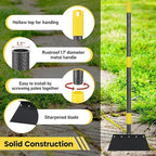 Garden Flat Shovel - Weeding Tool, Heavy Duty Multifunctional Cleaning Shovel Floor Scraper, 60" Long Handle Ice Chopper Snow Spade Garden Tool for Lawn Edging, Scraping, Ice Removal