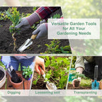 HARFINGTON Seeding Widger 13.6 x 1.26 Stainless Steel Garden Hand Shovel Seed Trowel with Wooden Handle Long & Narrow for Planting Weeding Digging