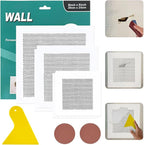 8 Pack Drywall Repair Kit, 4/6/8 Inch Dry Wall Patch Kits for Small to Medium Holes with Scraper&Sandpapers, Heavy Duty Self-Adhesive Mesh, Drywall Hole Repair Kit for Wall Ceiling