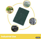 Scouring Pad Non-Scratching Scrubber Non-Scratch Cleaning Scrub Pads Heavy Duty Scouring Pad Reusable Kitchen Scrubbing Pad Pack of 33 Green, by Superio