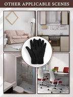 Patelai 3 Pairs Microfiber Plant Dusting Gloves Leaf Cleaning Gloves for Indoor Plants, Blinds, Furniture, House (Black,Brown,Dark Brown,Medium)