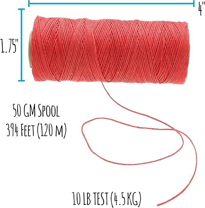 The Beadsmith 100% Hemp Cord – Scarlet Color – 1mm, 394 Foot Spool, 10LB Test Strength – Twine for Jewelry Making, Macrame, Paper Crafts, Gardening, Scrapbooking, Home Décor, DIY String Art & More
