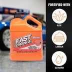 Fast Orange 25219 Pumice Lotion, Heavy Duty Hand Cleaner, Natural Citrus Scent, Waterless Cleaner for Mechanics, Strong Grease Fighter, 1 Gallon