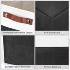 Collapsible Fabric Storage Cubes 11x11 Cube Storage Bins, 4 Pack Closet Baskets Box with Handles for Organizing, Shelf, Toys, Clothes, Home, Office, Nursery (Black&White)