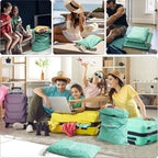 WiseBoy 2 Pack Laundry Bags, Washable Wet Dry Bag, Travel Laundry Bag Dirty Clothes Organizer, Swimming Yoga Bathing Suit Workout Wet Dry Bag - Blue