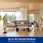 Tineco Floor ONE Stretch S6 Cordless Wet Dry Vacuum Cleaner, 180°Lay-Flat Smart Vacuum Mop, 40 Minutes Long Runtime 158℉ Flashdry Self-Cleaning, Dual-Sided Edge Cleaning Lightweight Floor Cleaner