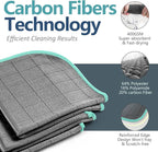 Airlab Microfiber Cleaning Cloth for Glass Cleaner Window Polishing Car Auto Detailing Lint Free Drying Dishes Kitchen Bathroom Magic Cleaning Cloths, Pack of 3, 12" x 12", Grey-Green