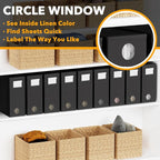 SpaceAid 9 Pack Bed Sheet Organizers and Storage, Foldable Sheet Organizer with Window for Linen Closet, Set Folder Keeper for Queen & King Size Bedding Storage (Black)