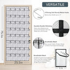 40-Pocket Over the Door Shoe Organizer - Large Mesh Pocket Hanging Shoe Organizer,Behind the Door Shoes Storage Holder Hanger,Large Capacity Design for Dorm Room College,Store 20 Pairs(Grey)