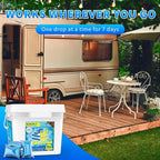 RV Toilet Treatment Drop Ins, Extra Strength Septic Tank Treatment & Cleaner, Waste Breakdown/Odor Control, RV Black Tank Treatment for RVs, Boats & Portable Toilets, Odor Eliminator (50 Pack)