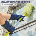 Vgo... 2 Pairs Household Cleaning Gloves Infused with Rresh Rich Aromas, Lined Dishwashing Gloves,Long Sleeves Kitchen Gloves, Bathroom Cleaning, Gardening, Pet Care(2 colors,M,TP1117)