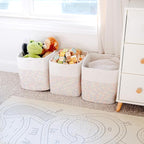 NaturalCozy 13x15x13 Kallax Storage Cubes Bins, 3 Pack | Cotton Rope Cube Storage Bin Woven Baskets for Organizing | Kallax Insert Storage Baskets for Shelves Organizer, Kids Toy, Closet Baby Nursery