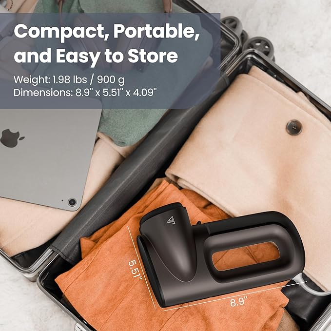 Neakasa Magic 1 Vacuum Steamer, Handheld Travel Garment Steamer for Clothes, 2300Pa Suction for Clothes Grips, Steamer Iron 2 In 1, For 110-120V Use (Grey)