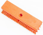SPARTA Plastic Floor Scrub Brush, Brush Head Only, Deck Brush with ACME Standard Thread Fitting for Deck, Industrial Kitchens, and Hospitals, 10 Inches, Orange