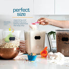 Storeganize Flour Sugar Storage Containers (5.3L/4pk) Great Rice Canisters Sets For The Kitchen pantry, Large Food Storage Containers With Lids Airtight
