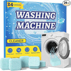 Washing Machine Cleaner Tablets, 24 Pack, Deep Cleaning Descaler and Suitable for Most Washer Machine Cleaner Front Loader and Top Load, Compatible with HE Models