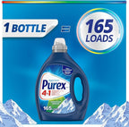 Purex 4-in-1 Laundry Detergent Liquid, Mountain Breeze, 82.5 oz, 165 Loads, Ultra Concentrated Laundry Detergent, Brightens & Whitens