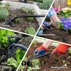 Weed Puller Tool-2Pcs Gardening Hand Weeder Tools, 2025 New Weeding Artifact Uprooting Weeding Tool, Manganese Steel Weed Removal TooL, 6 Teethes Dual Purpose Manual Weed Pulling Tool for Yard Gardenl
