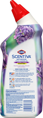 Clorox Scentiva Bathroom Toilet Cleaning Gel, Lavender and Jasmine, 24 Fluid Ounces (Pack of 2)