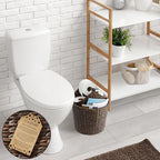 Casafield Toilet Paper Roll Storage Basket with Magazine Holder, Espresso - Woven Water Hyacinth Wicker Bathroom Bin for Bath Tissue and Toiletries