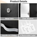 Comforter Storage Bag - 130L Large Capacity Blanket Storage Bags 3-Layer Ultra Space Saving Self Compression Organizer, Washable Compression Bags for Storage Comforter Blanket, 4-Pack, Black