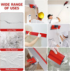 DEKEones Drywall Skimming Blade Set with Portable Case, Stainless Steel 6", 10",16", 24"&32" Skimming Blades with 28"-62" Extension Handle, Drywall Finishing Tools for Plasterboard and Wallboard