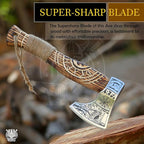 SHINY CRAFTS-Viking Axe Bearded Axe Tomahawk Birthday Gifts-Hatchet,Throwing Axes Gifts for him Wood Working Tool Viking Gifts for Men Camping Hatchet Tomahawk with Sheath (SCA 14)