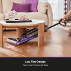 Eureka Cordless Wet Dry Vacuum Cleaner and Mop,170° Reclinable,185°F Hot Air Self-Cleaning Vacuum,Long Run Time,Great for Hard Floors Pet Hair Sticky Messes，RapidWash 730, Purple