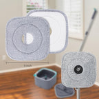 True & Tidy® 8-Pack 9 inch Extra Thick Microfiber Pad Refill for SPIN-800 TrueClean Mop & Bucket Square, Compatible with M16 and Most Square Spin Mop and Bucket, Machine Washable up to 100x