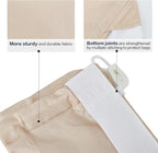 HOMEST 2 Pack XL Nylon Laundry Bag with Strap, Large Dirty Garments Organizer, Easy Fit a Hamper or Clothing Basket, Can Carry Up to 4 Loads of Clothes, Beige